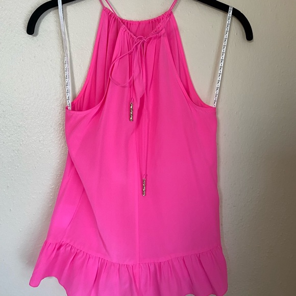 Lilly Pulitzer Pink Sunset Millie 100% Silk Halter XS - Picture 3 of 4